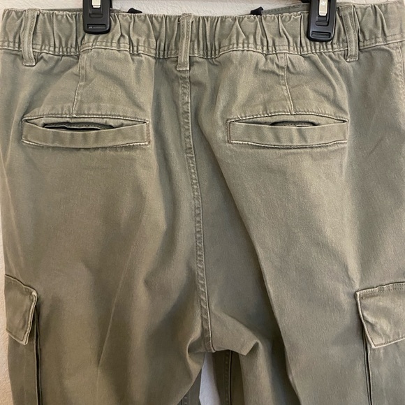 H&M Men’s Cargo Pants, Regular Fit, Front Draw string, Khaki Green, Med - Picture 5 of 9